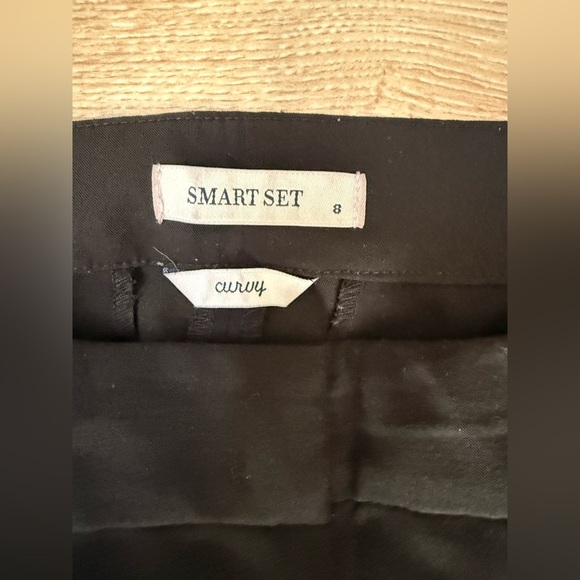 3/$30 - SMART SET - Straight Black Ankle Pants - Picture 3 of 9